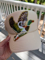 Load image into Gallery viewer, Backwoods Sequin Mallard Trucker Hat