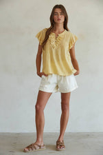 Load image into Gallery viewer, Ruffled Cotton Blouse