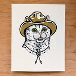 Load image into Gallery viewer, White Cowcat - Signed Silkscreen Print