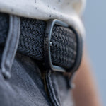 Load image into Gallery viewer, All Black Elastic Woven Belt