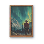 Load image into Gallery viewer, Northern Lights Cowboy Art Print