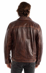 Load image into Gallery viewer, Leather Jean Jacket