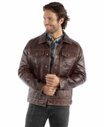Load image into Gallery viewer, Leather Jean Jacket