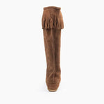 Load image into Gallery viewer, Front Lace Knee High Boot Dusty Brown