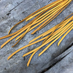 Load image into Gallery viewer, Leather Tassel Earrings - Gold, Long Boho Western Earrings