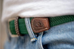 Load image into Gallery viewer, Imperial Green Elastic Woven Belt