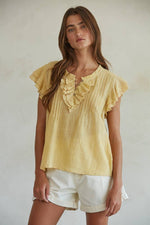 Load image into Gallery viewer, Ruffled Cotton Blouse