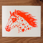 Load image into Gallery viewer, Bronco Hearts - Signed Silkscreen Print
