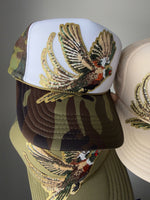 Load image into Gallery viewer, Fly Girl Sequin Pheasant Trucker Hat