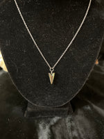 Load image into Gallery viewer, Bronze Shade Triangle Crystal Necklace