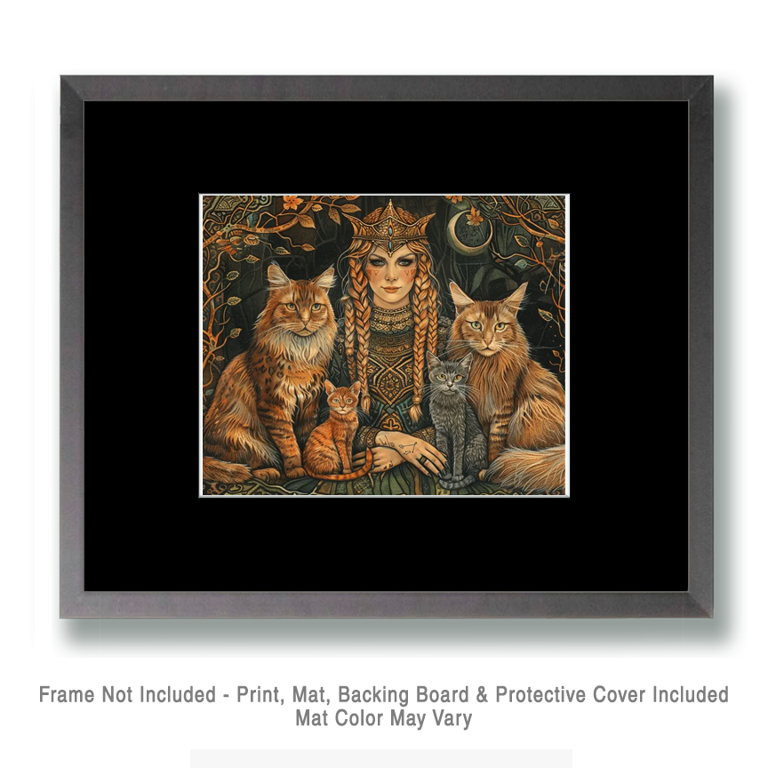 Freya the Norse Goddess with Her Cats