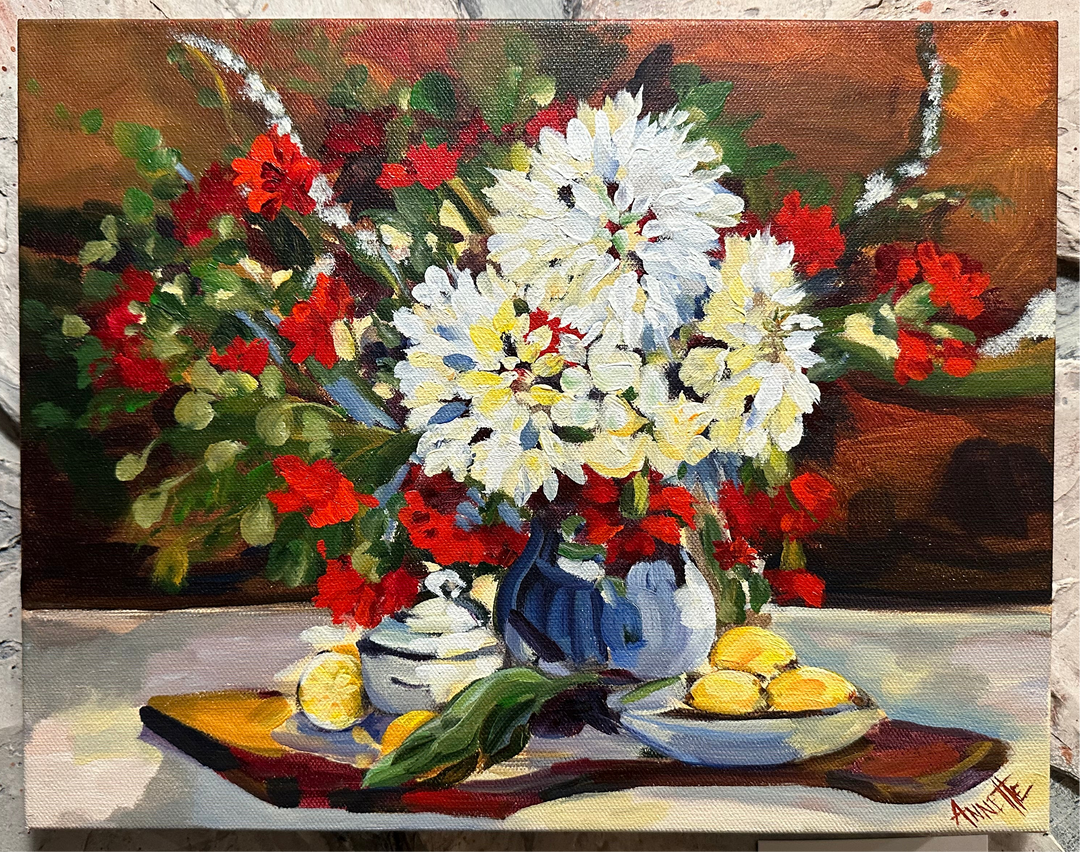 “Carnations and Lemons” by Annette Wolters
