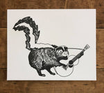 Load image into Gallery viewer, Skunk Guitar 8x10 Print