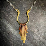 Load image into Gallery viewer, Brass Fringe Necklace