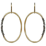 Load image into Gallery viewer, Aurora Oval Pyrite Earring