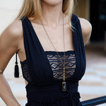 Load image into Gallery viewer, Black Anchor Chain Harmonica Necklace