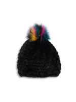 Load image into Gallery viewer, Knitted Faux Fur Hat Neon