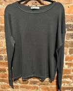 Load image into Gallery viewer, Longsleeve Thermal Binded Crew Charcoal