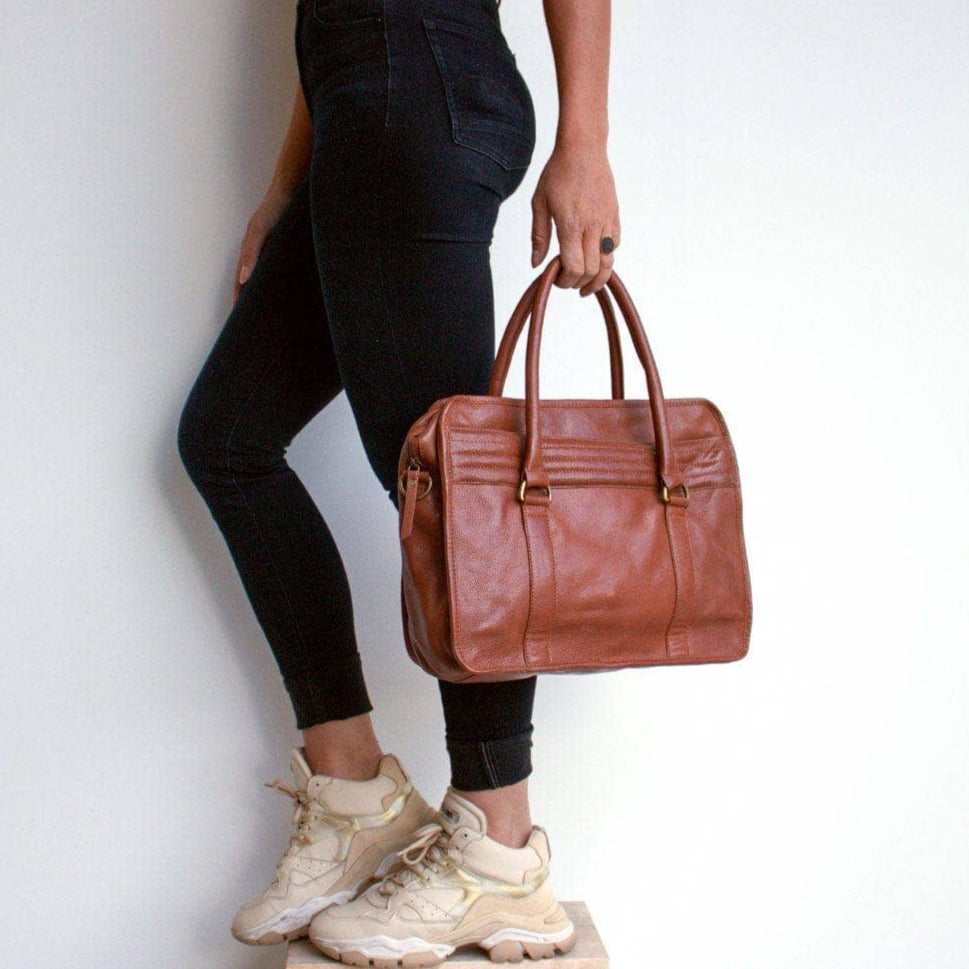 Tuck Leather Laptop Messenger Bag