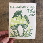 Load image into Gallery viewer, Birthday Frog Mushroom Card