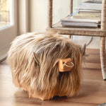 Load image into Gallery viewer, Highland Calf Footstool - Honey