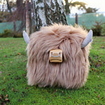 Load image into Gallery viewer, Highland Bull Footstool - Butterscotch