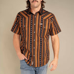 Load image into Gallery viewer, Serape Pearl Snap Short Sleeve - Obsidian