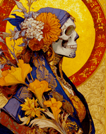 Load image into Gallery viewer, Calavera Skeleton Profile Día de Muertos
