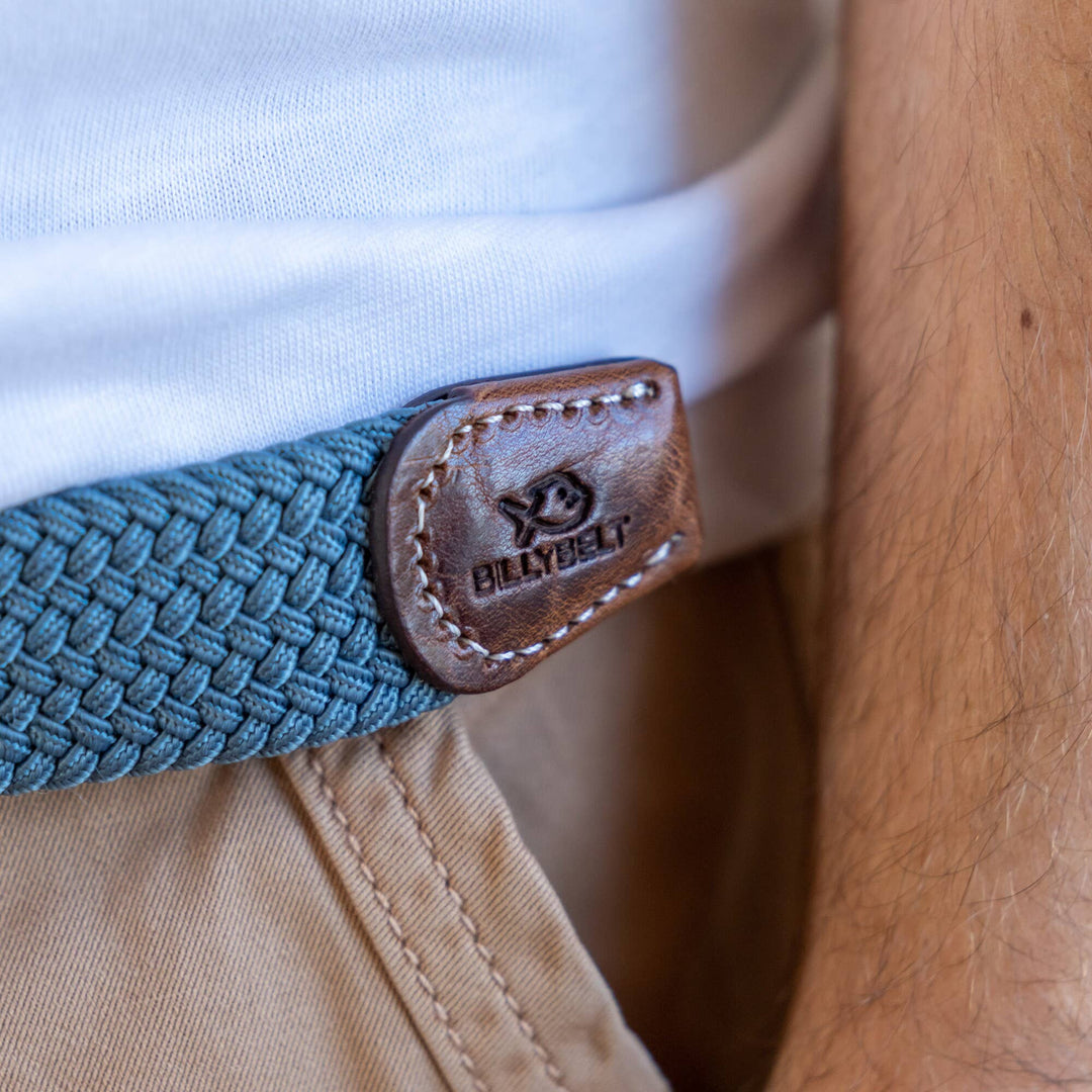 Calm Blue Elastic Woven Belt