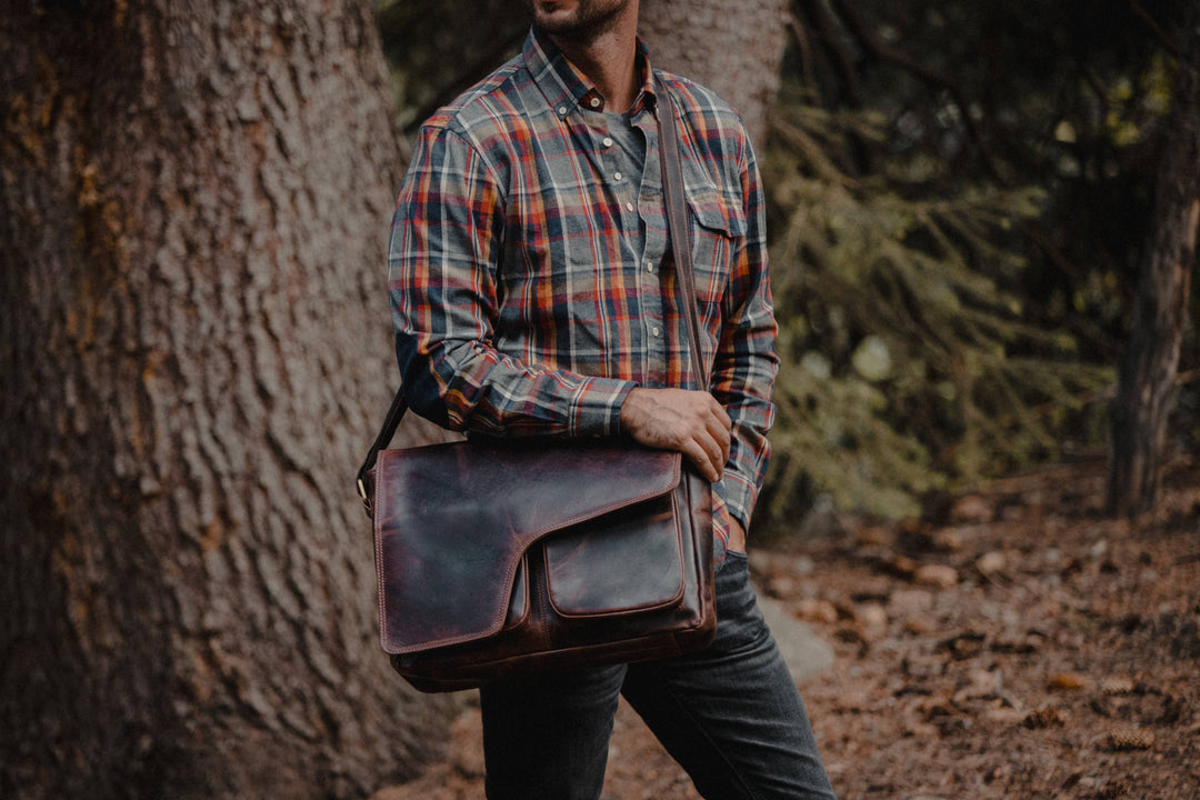 Buffalo Leather Messenger