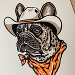 Load image into Gallery viewer, French Bulldog Cowdog - Signed Silkscreen Print