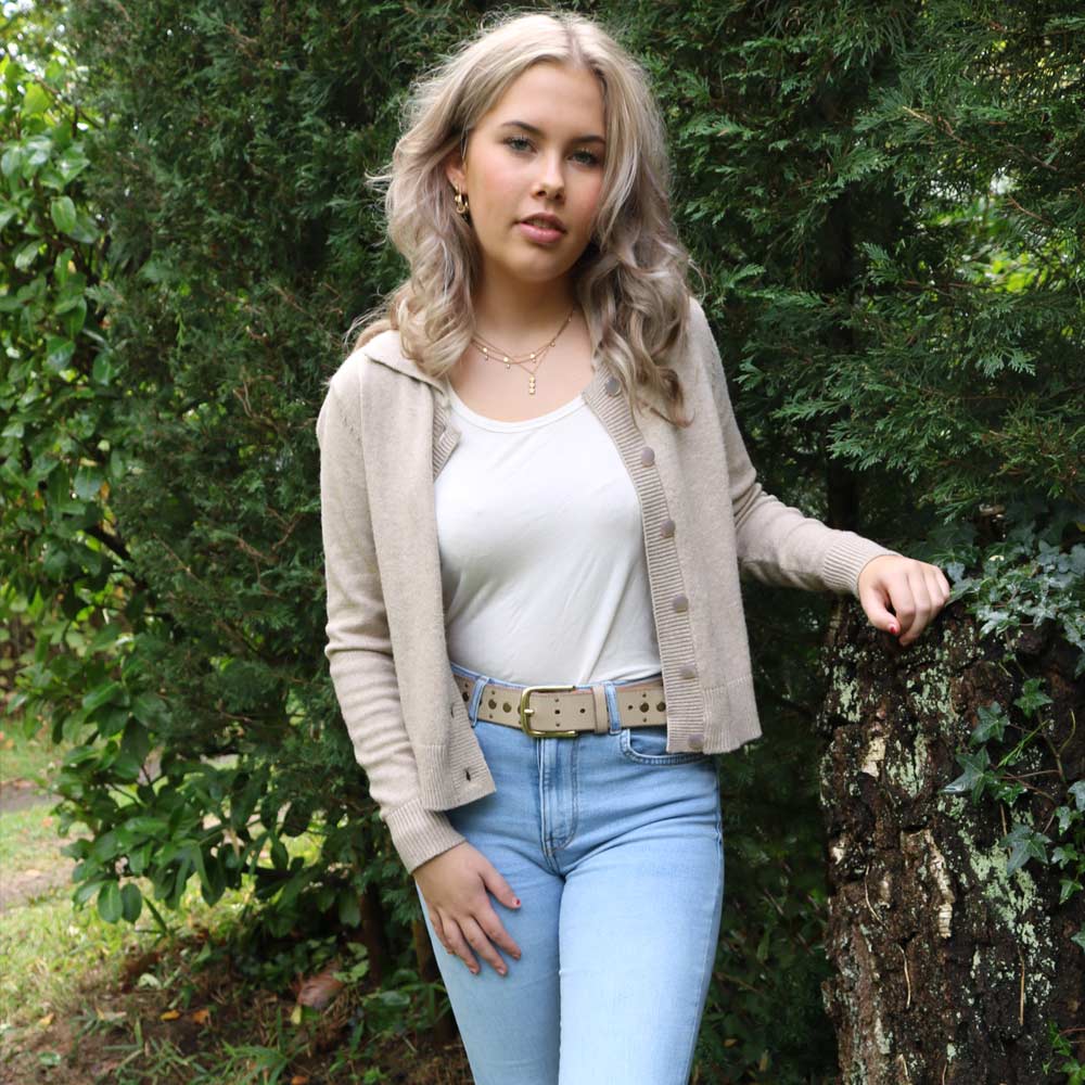 Faye Studded Leather Belt