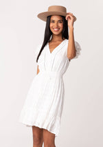 Load image into Gallery viewer, Eyelet Ruffle Mini Dress