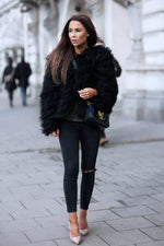 Load image into Gallery viewer, Shearling Jacket Black