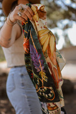 Load image into Gallery viewer, Vivid Wildflowers 100% Mulberry Silk Wild Rag
