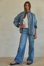 Load image into Gallery viewer, Woven Denim Cotton Medium Washed Jacket
