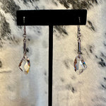 Load image into Gallery viewer, Clear Crystal Silver Earrings