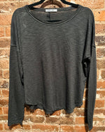 Load image into Gallery viewer, Longsleeve Drop Shoulder Crew Charcoal