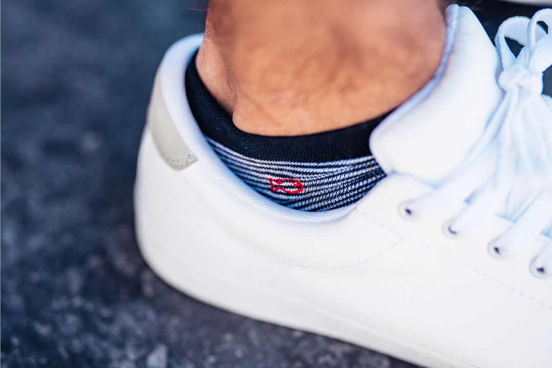 Striped Combed Ankle Socks