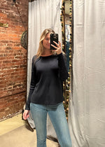 Load image into Gallery viewer, Longsleeve Thermal Binded Crew Midnight