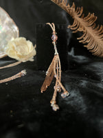 Load image into Gallery viewer, Rose Copper Feather Necklace