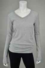 Load image into Gallery viewer, Flagship Longsleeve V-Neck Heather Grey