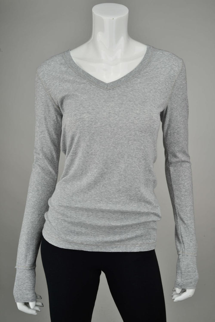 Flagship Longsleeve V-Neck Heather Grey