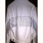 Load image into Gallery viewer, Rhinestone Fringe Jacket