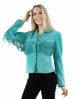 Load image into Gallery viewer, Classic Suede Fringe Jacket