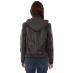 Load image into Gallery viewer, Leather Bomber with Removable Hood