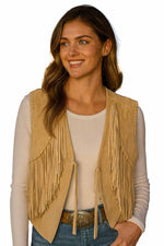 Load image into Gallery viewer, Suede Fringe Vest