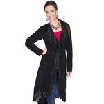 Load image into Gallery viewer, Suede Fringe Maxi Coat