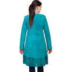 Load image into Gallery viewer, Suede Fringe Maxi Coat