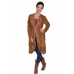 Load image into Gallery viewer, Suede Fringe Maxi Coat